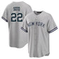 Los Angeles Dodgers #22 Juan Soto Gray Home Authentic Patch Jersey Baseball Jerseys